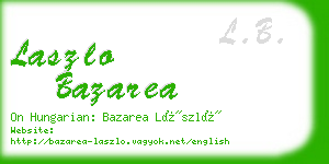 laszlo bazarea business card